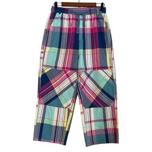 Urban Outfitters Women BDG Modern Day Plaid Crop Pant Size M Elastic Waist Retro